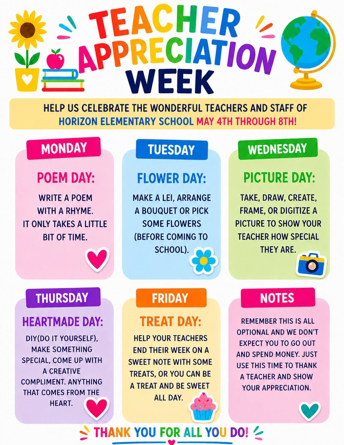 Teacher appreciation 