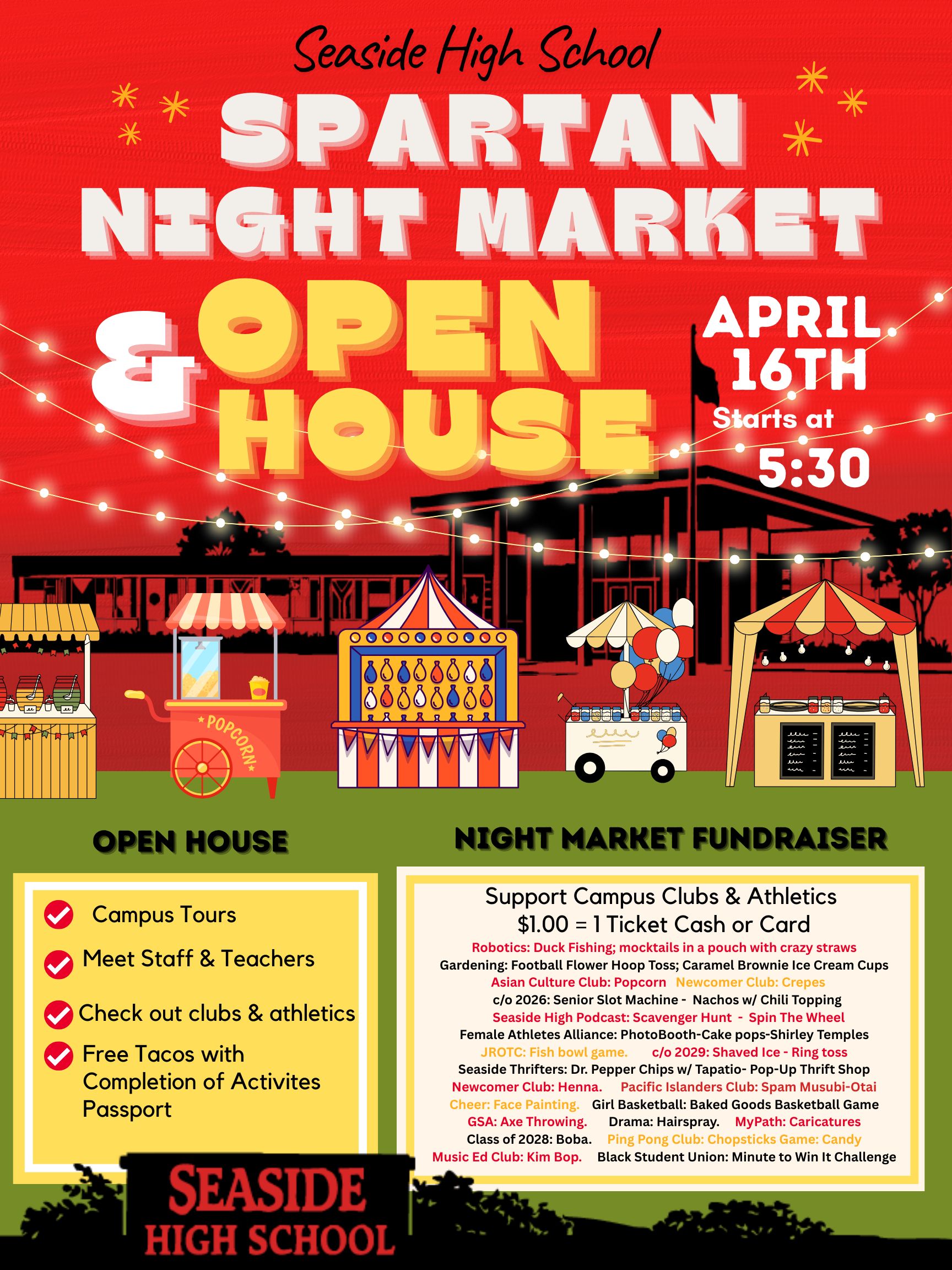 TONIGHT: All of Seaside Is Invited to Spartan Night Market & Open House