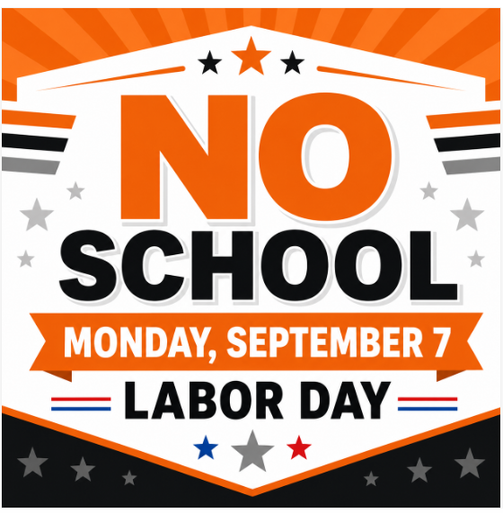 Reminder- No School Monday 9/7