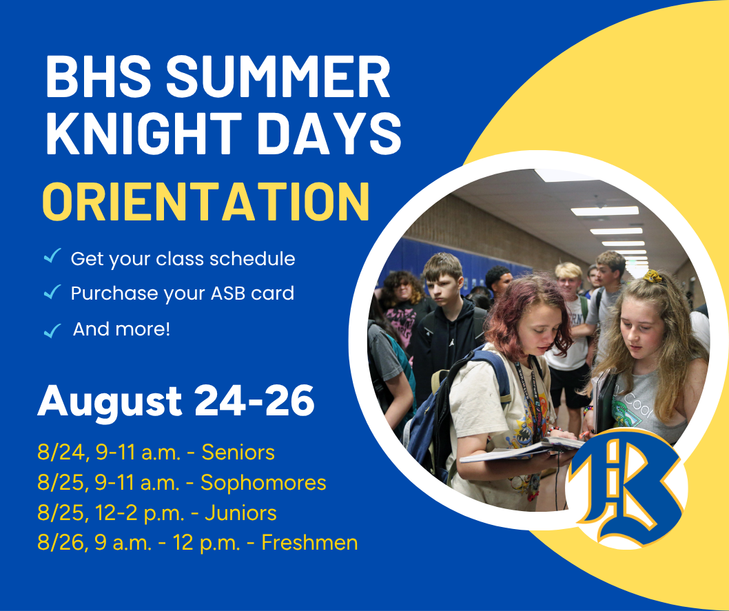 Summer Knight Days - Orientation / ASB Info!