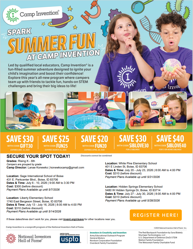 Summer Opportunity - Camp Invention