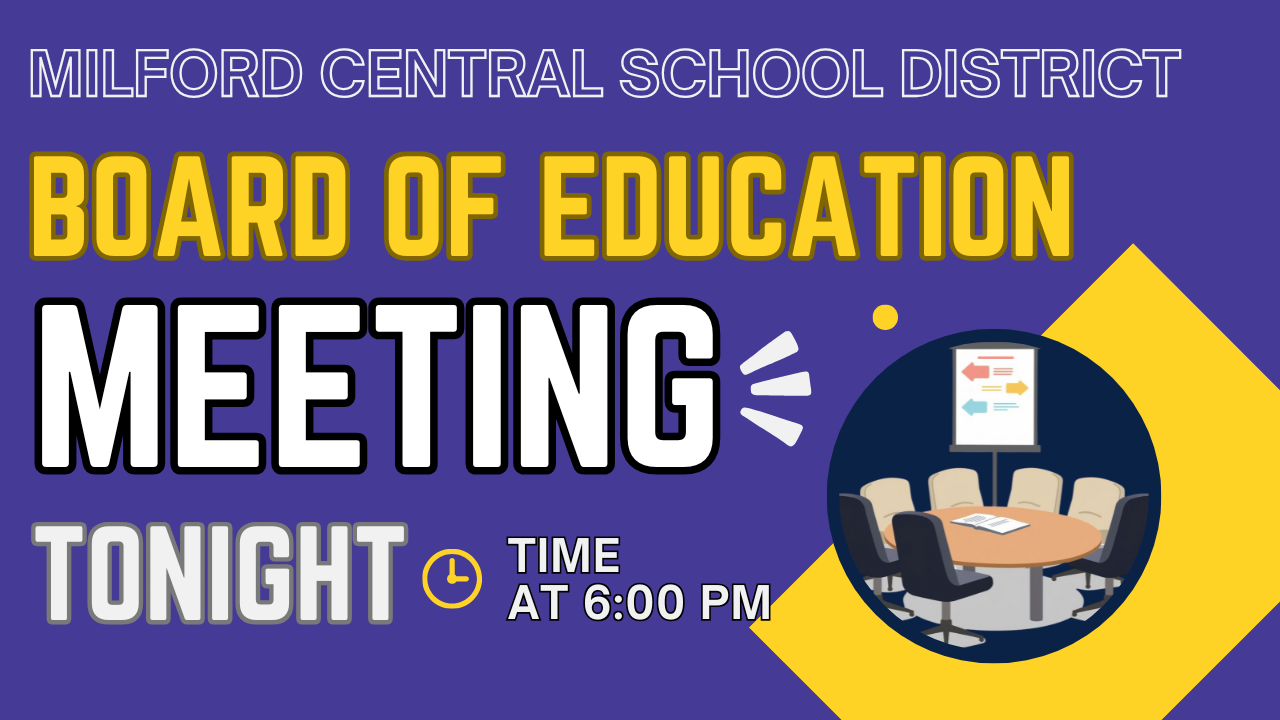 MCS Board of Education Meeting Tonight- Tuesday, 8/18/26 at 6 p.m. !