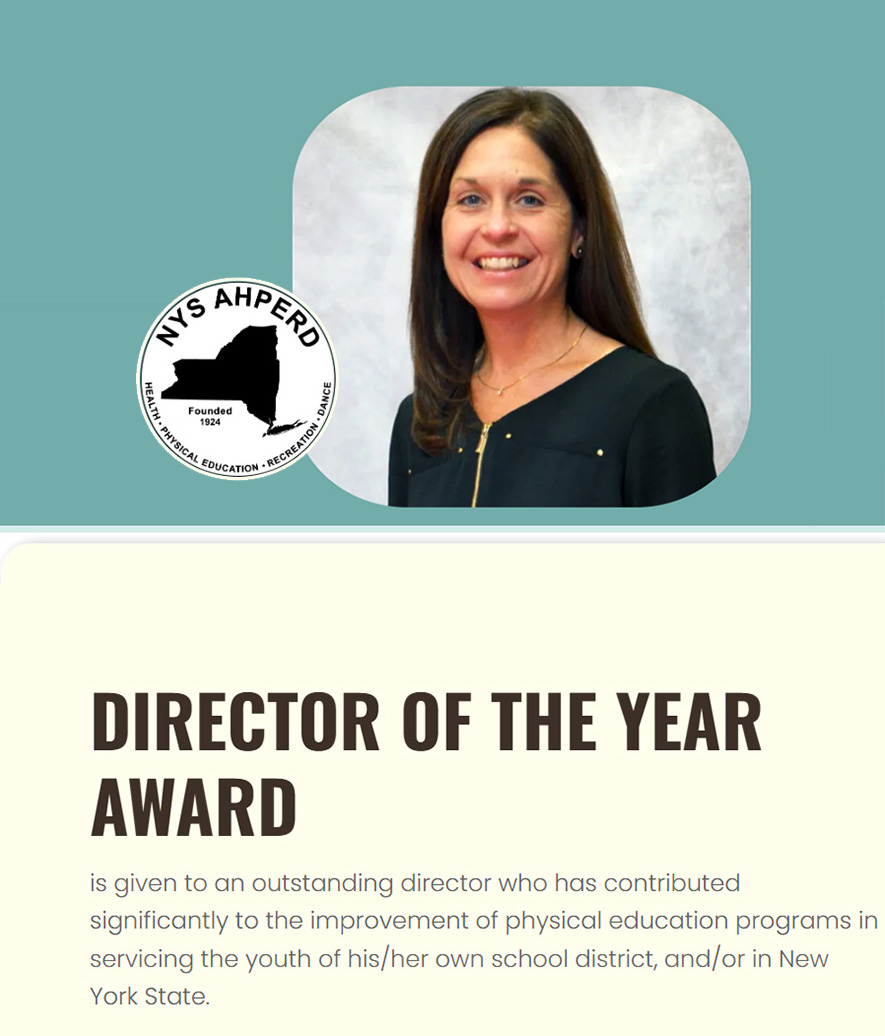 Whitney Point Director of Athletics, Health and Physical Education receives statewide professional honor