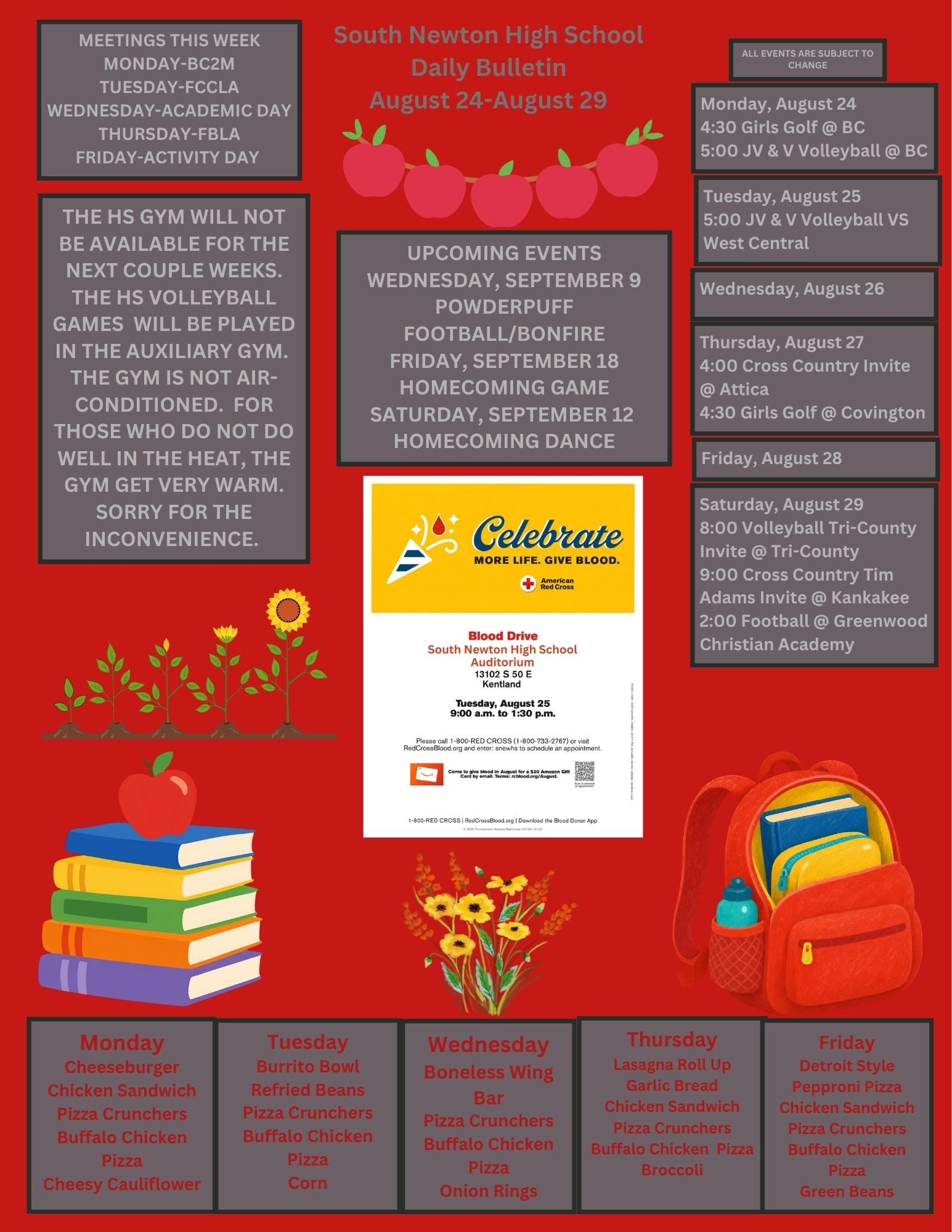 HS Bulletin for August 24 - 29, 2026!