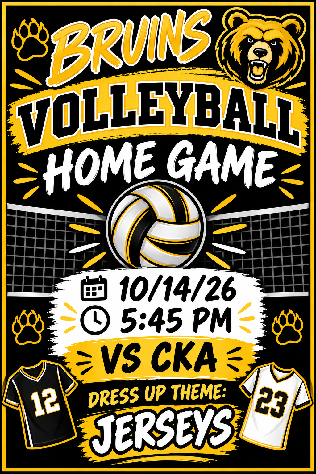This weeks home games.