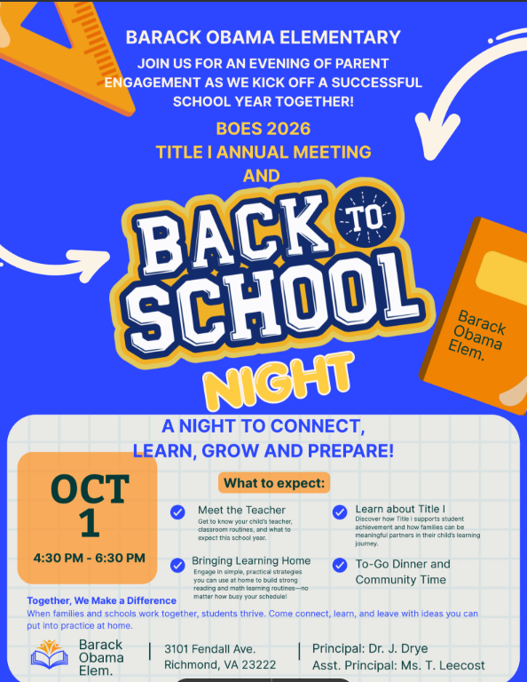 Back to School Night 