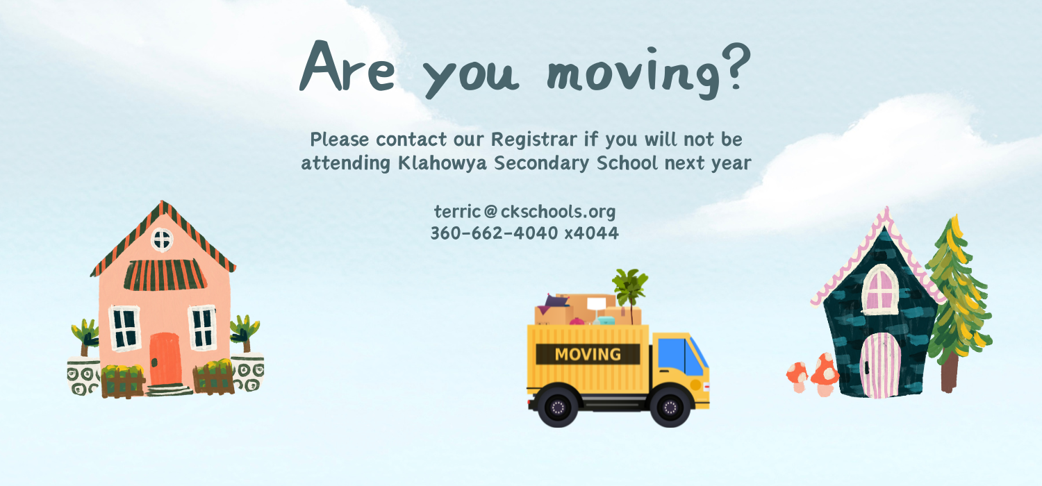 Are You Moving? Let Us Know