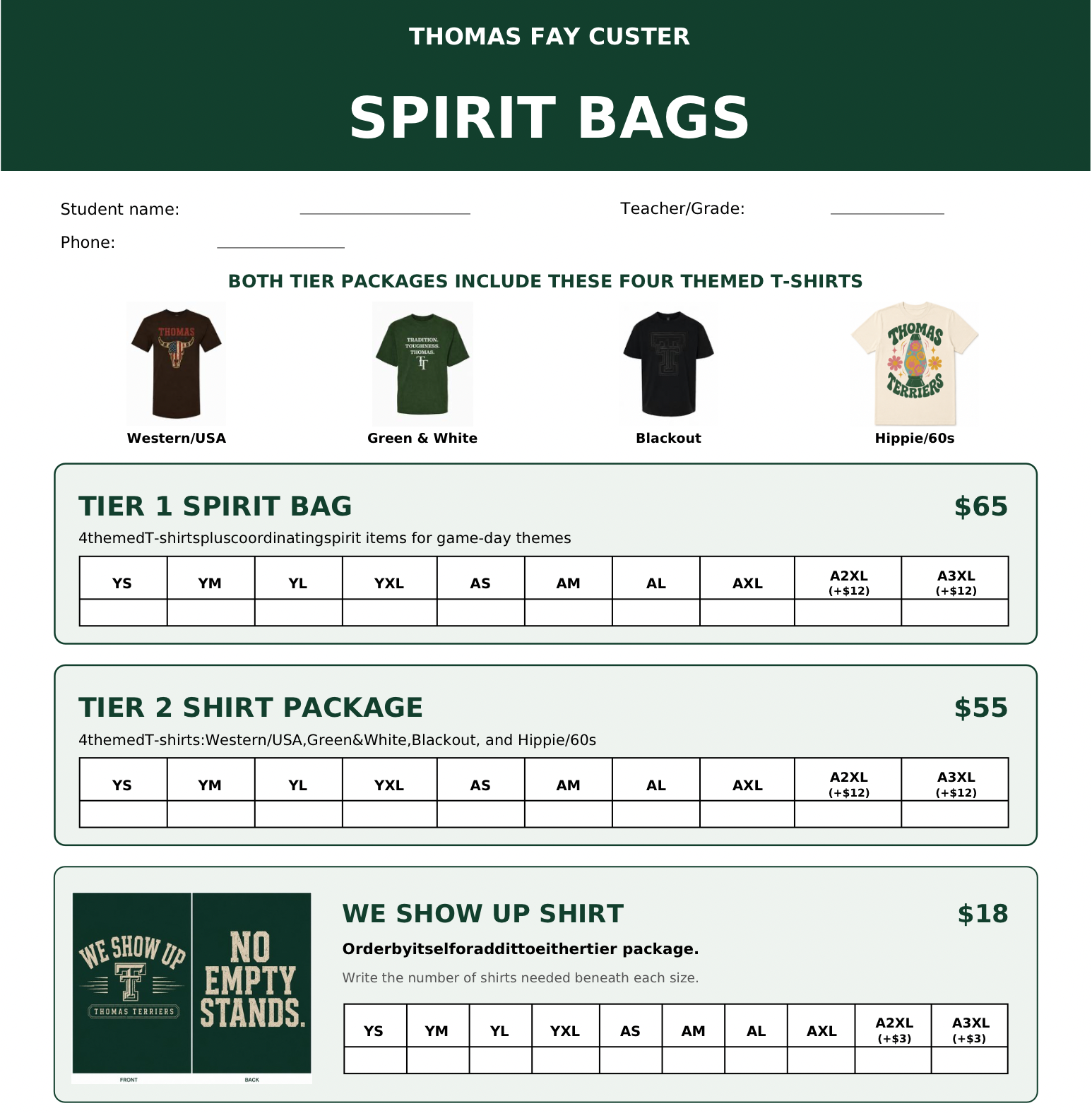 TFC Spirit Bags Available Online Here!!!  