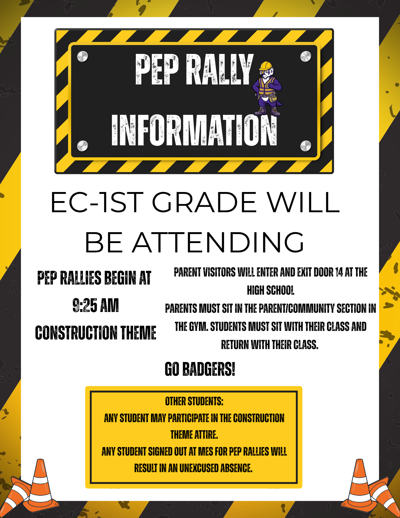 Pep Rally Info