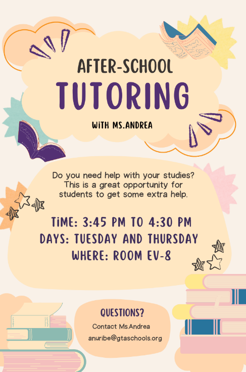 High School Tutoring with Ms. Andrea