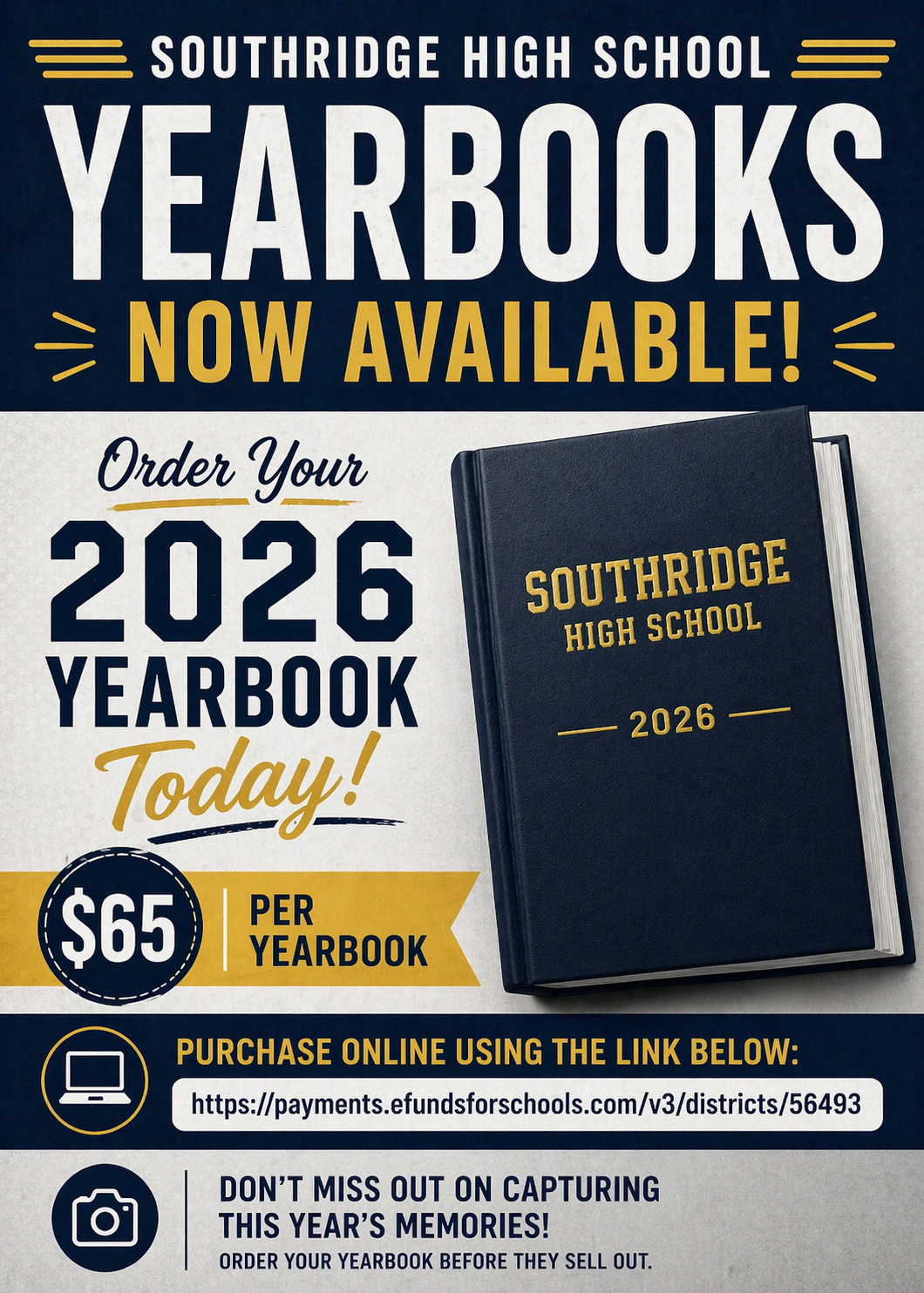 Yearbooks on Sale now!