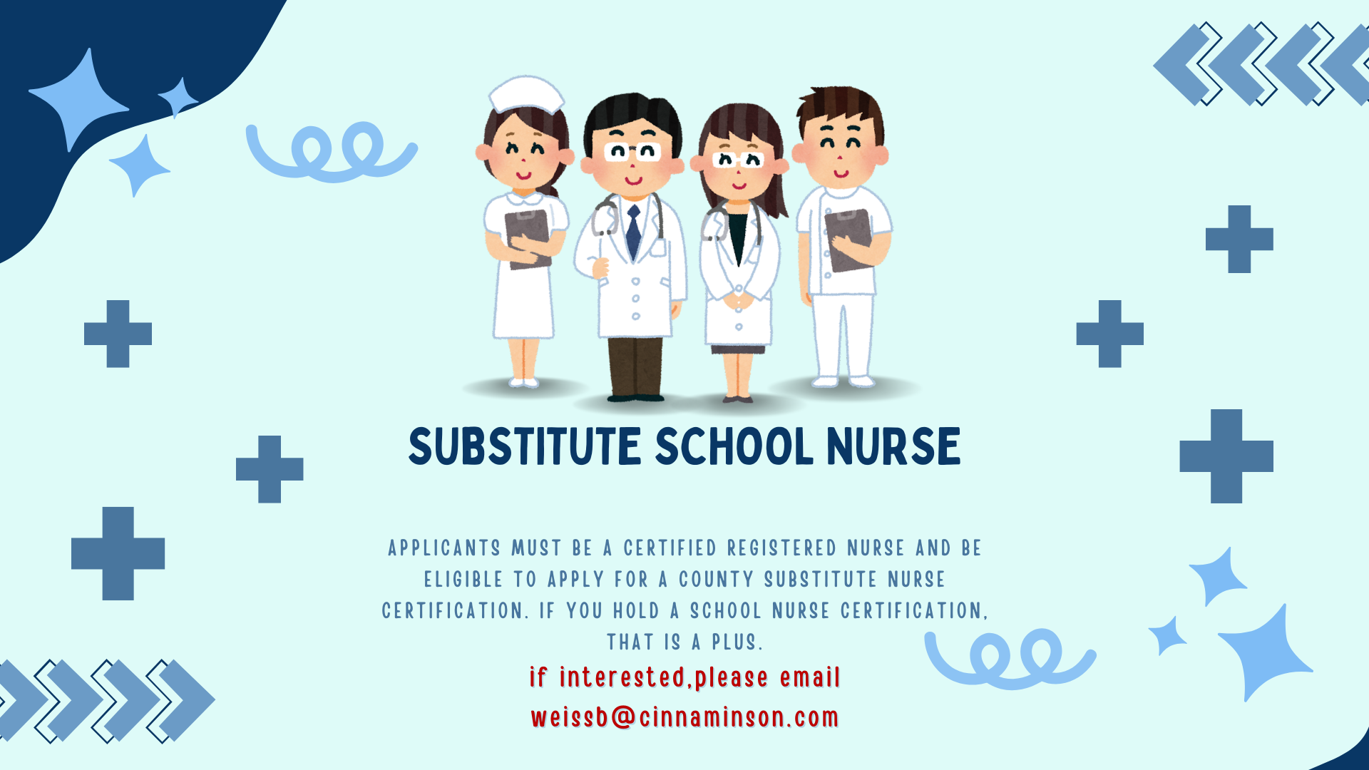 Substitute Nurses Needed 