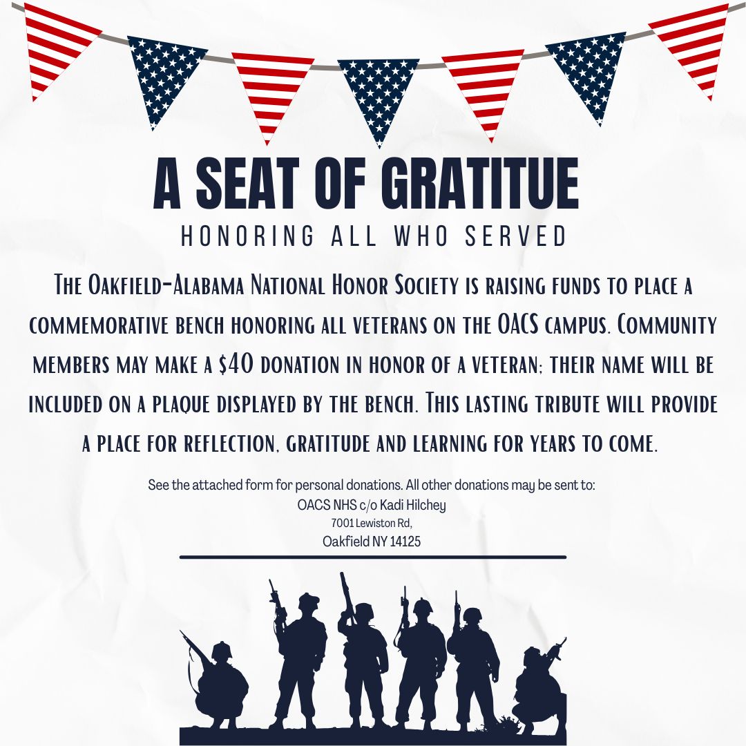 National Honor Society - Veterans Memorial Bench Project 