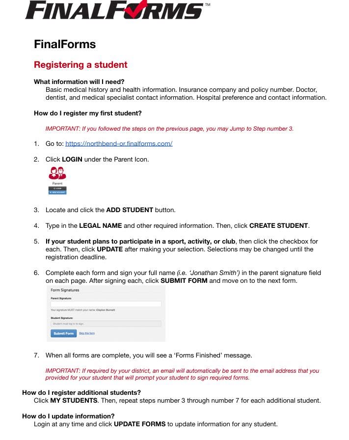 NBHS Sports Registration for 26/27 School Year
