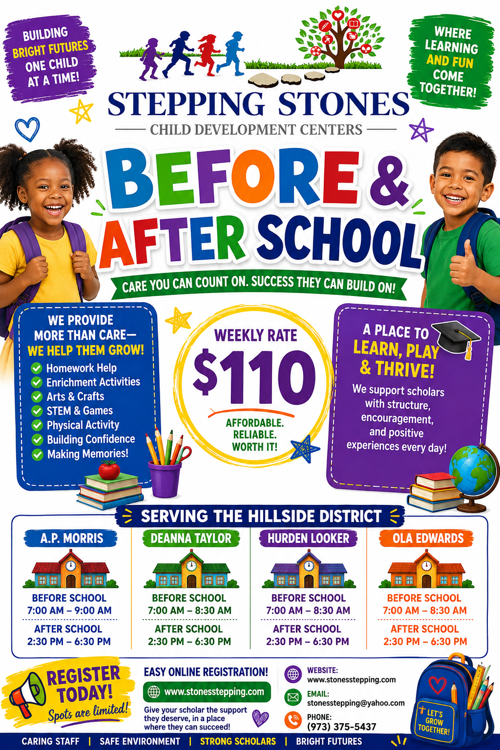 Stepping Stones Before and Aftercare