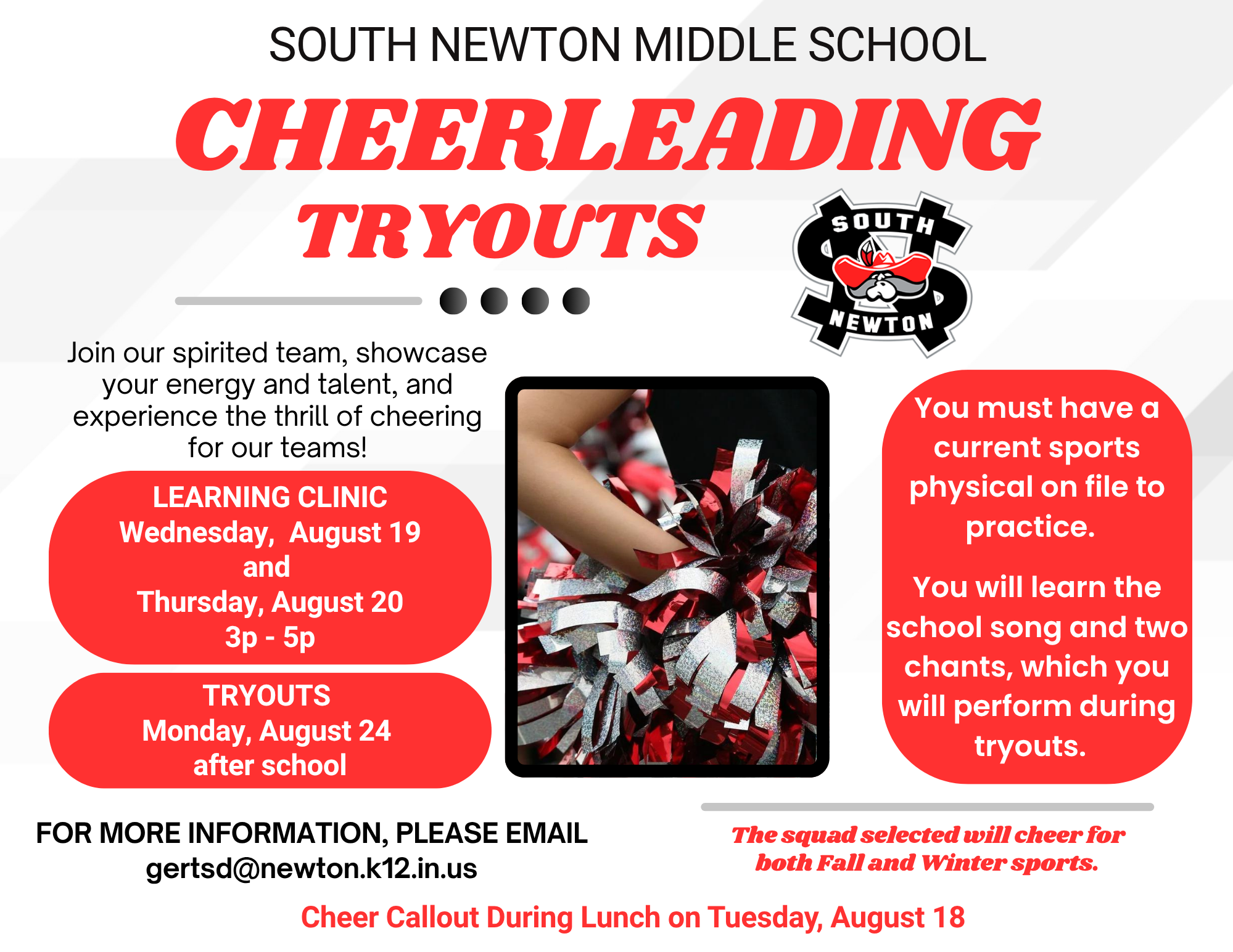 MS Cheer Tryouts!
