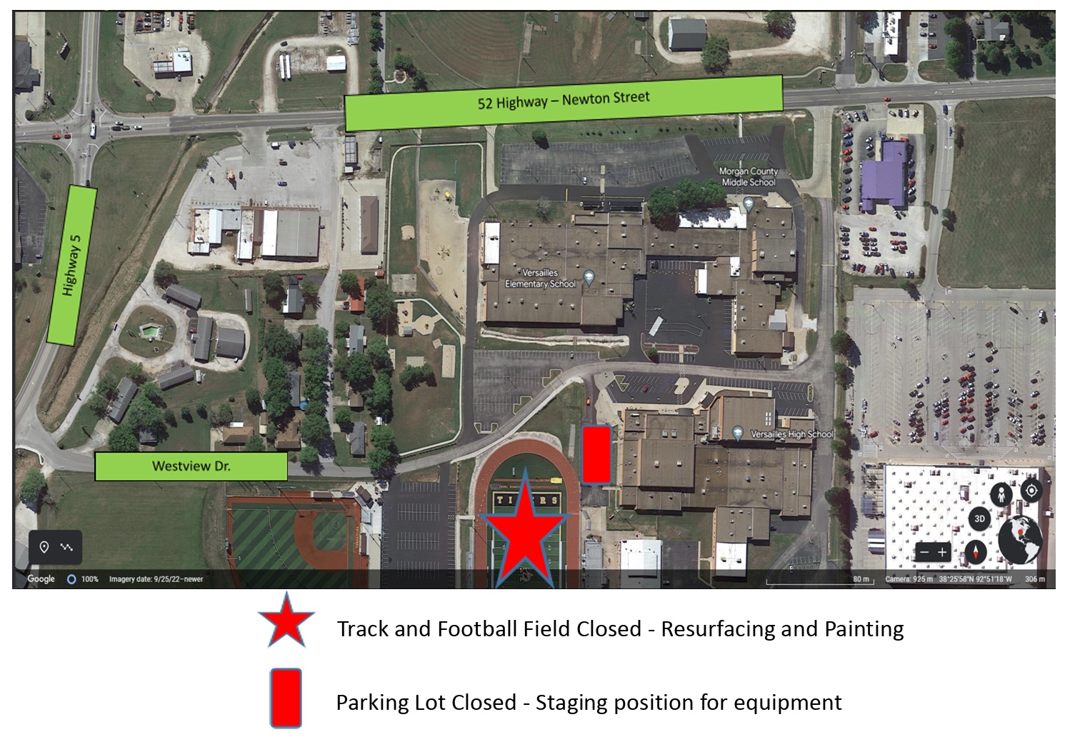 MCR2 Football Field & Track Closed for Track Resurfacing Project - May 26 - May 31, 2026