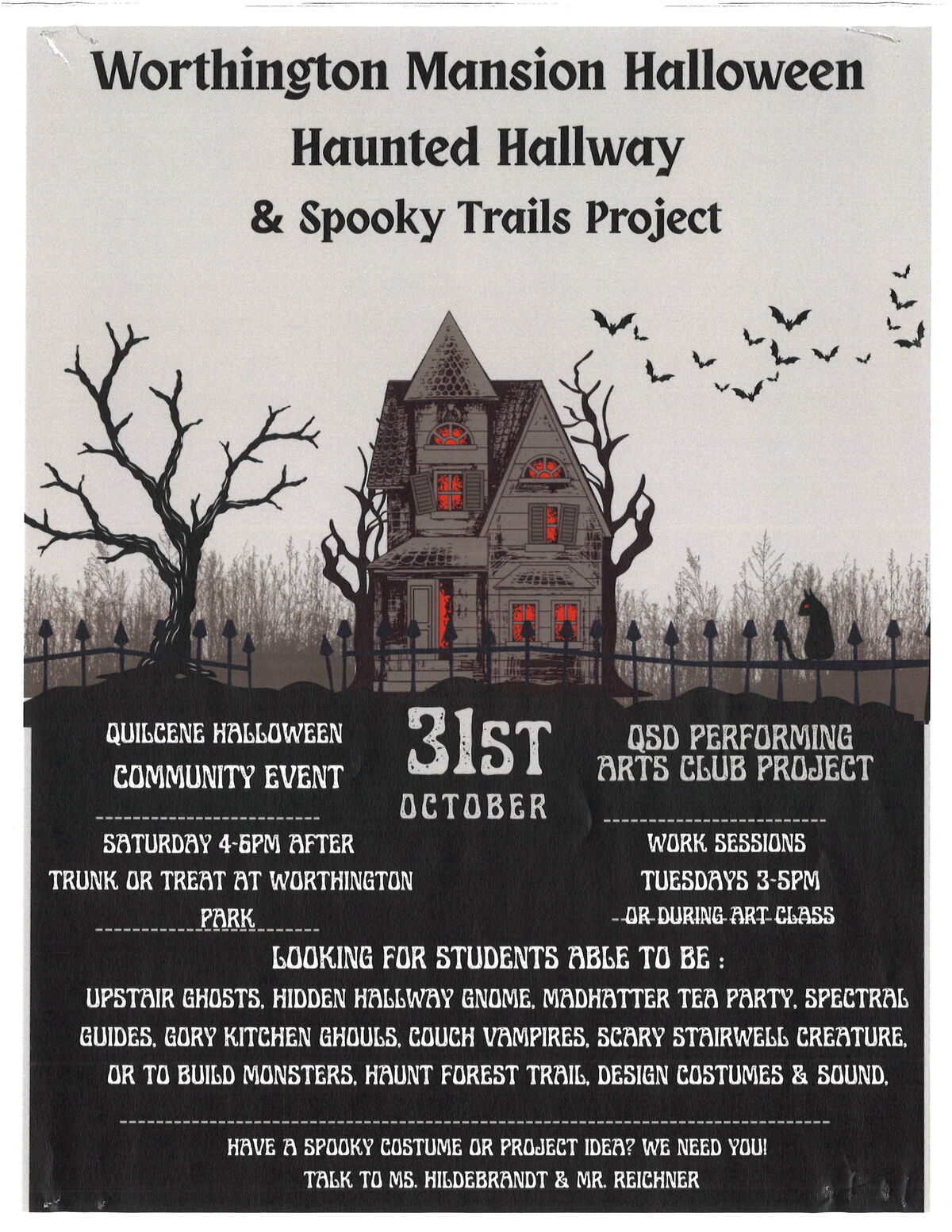 Worthington Mansion Halloween Haunted Hallway & Spooky Trails / Trunk or Treat