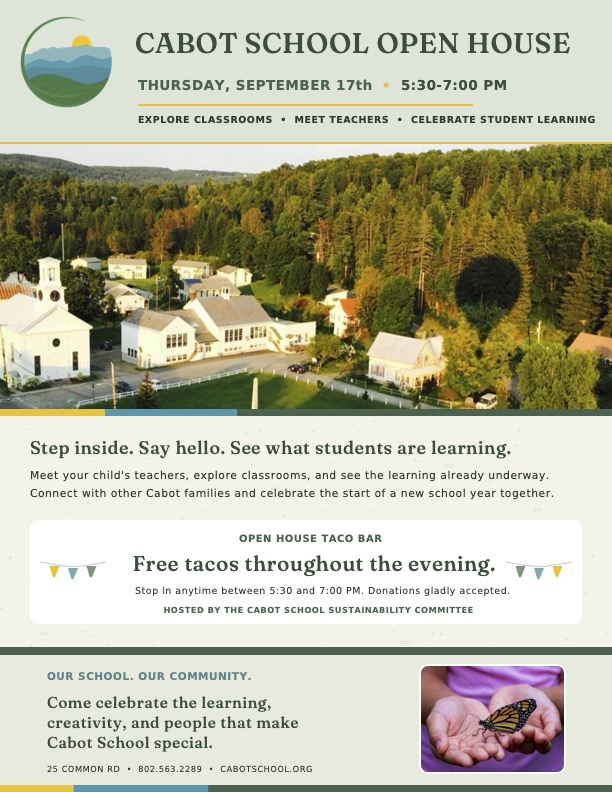 Reminder: Open House, Thursday, September 17 and Early Release, Friday, September 18!