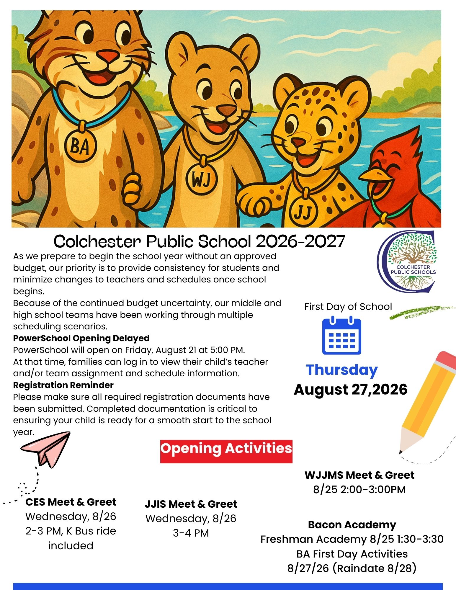 Back-to-School and Budget Update