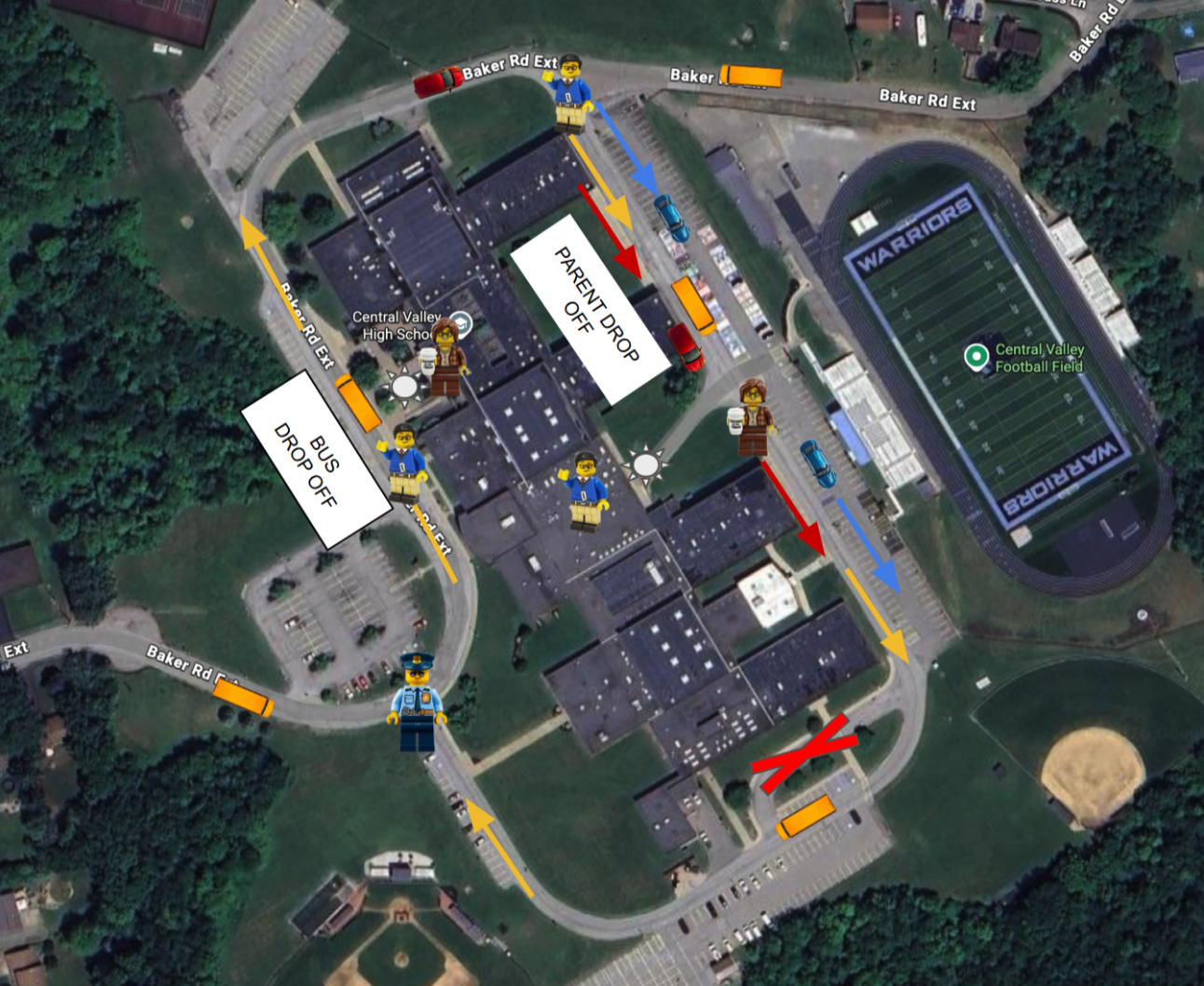 CVHS Entryway/ Traffic Changes Starting May 4th