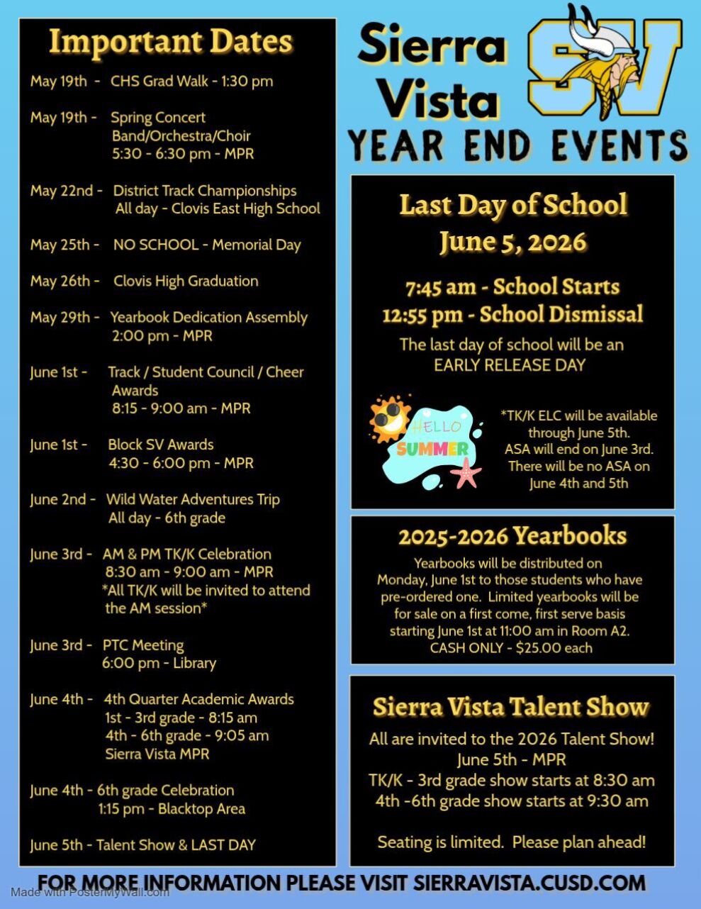 SV End of Year Events 2026