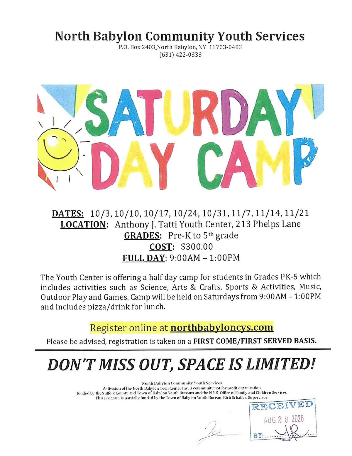 Saturday Day Camp