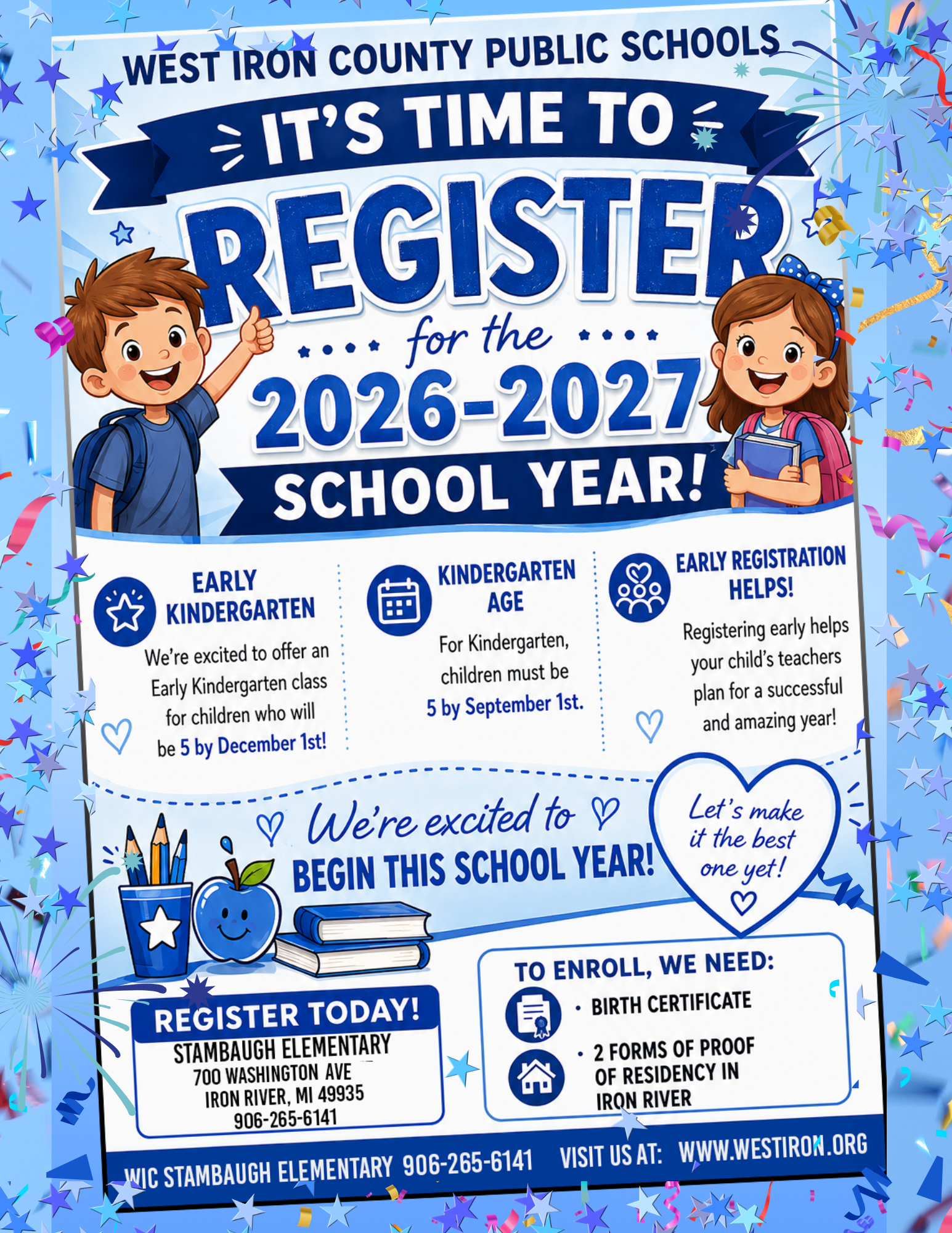 Stambaugh Elementary Enrolling Now!