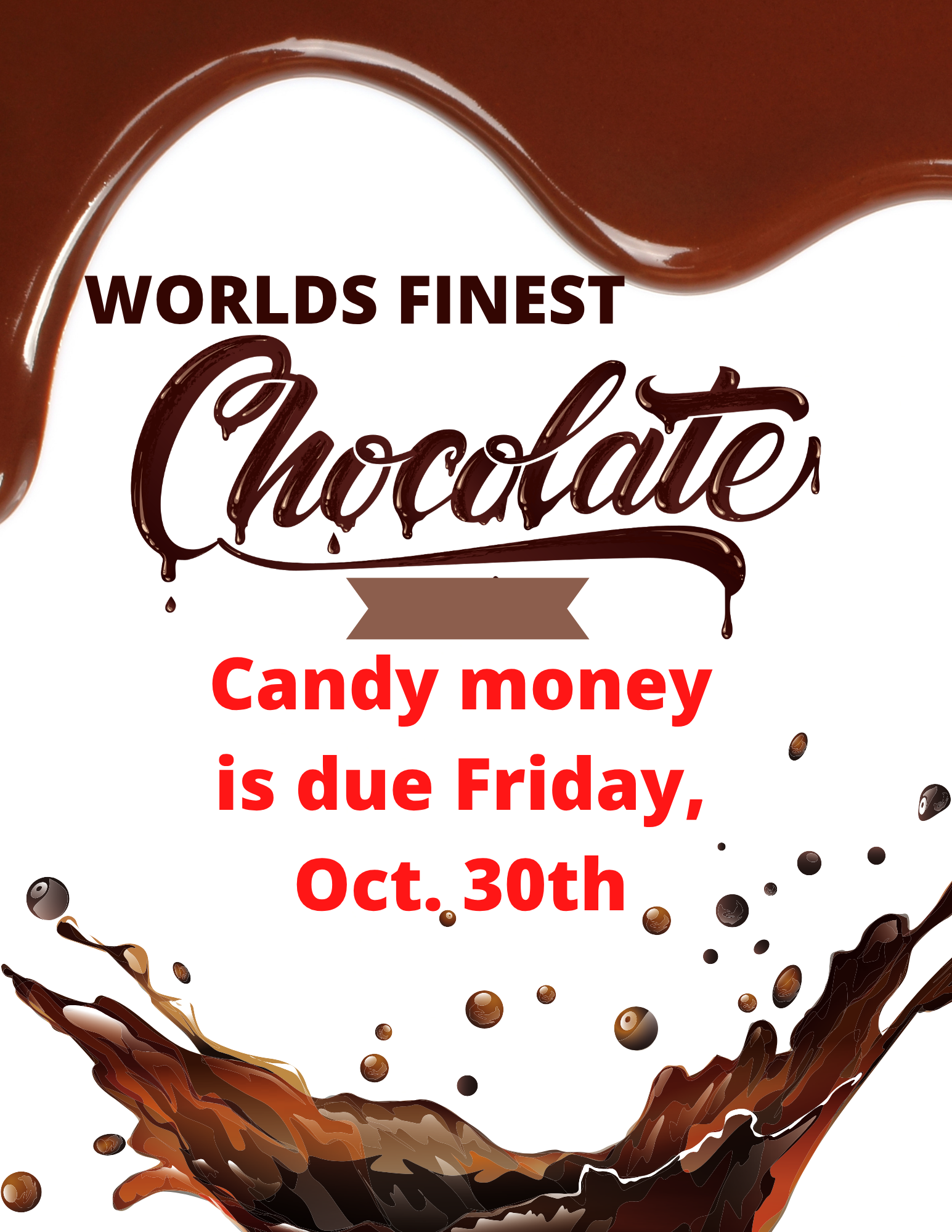 FUNDRAISER MONEY DUE
