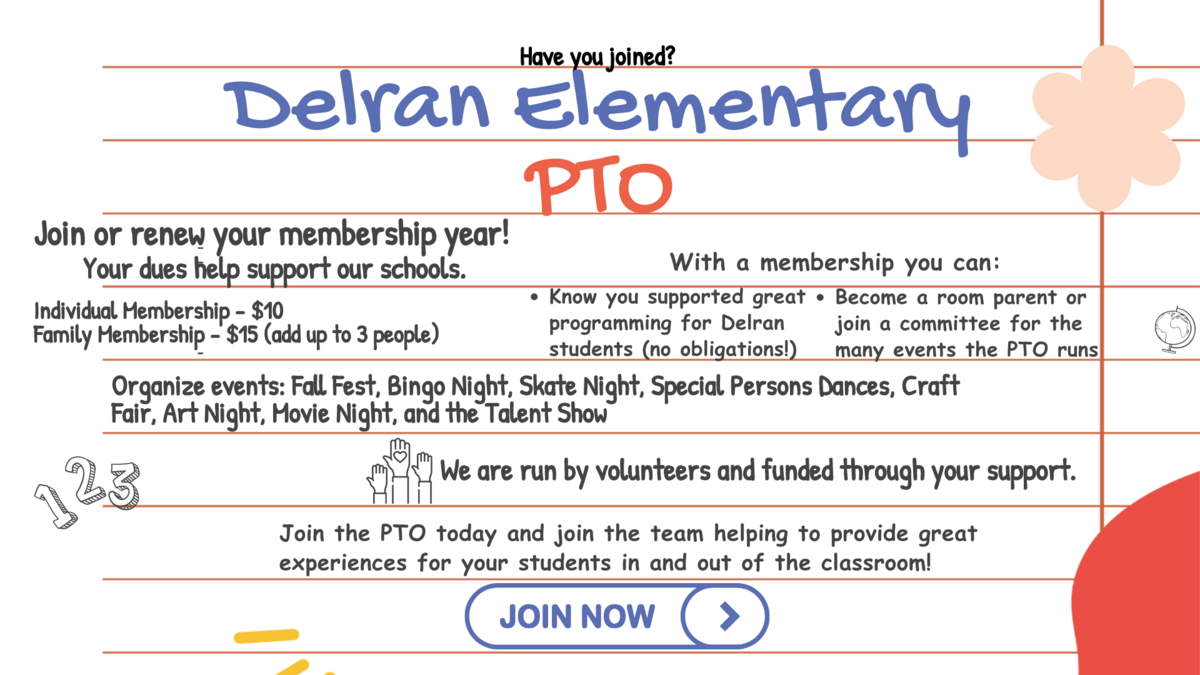 Delran Elementary PTO Invites Families to Join and Support School Programs