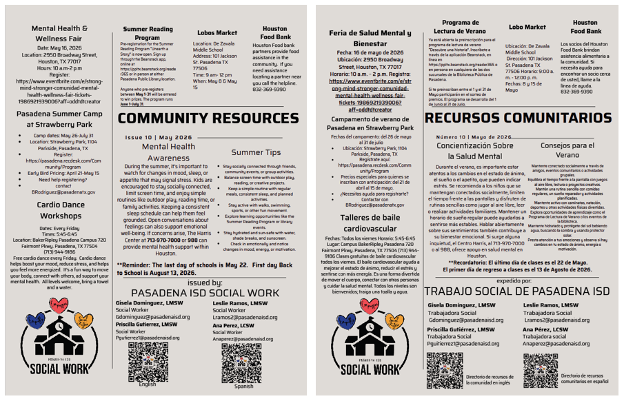 May Community Resources