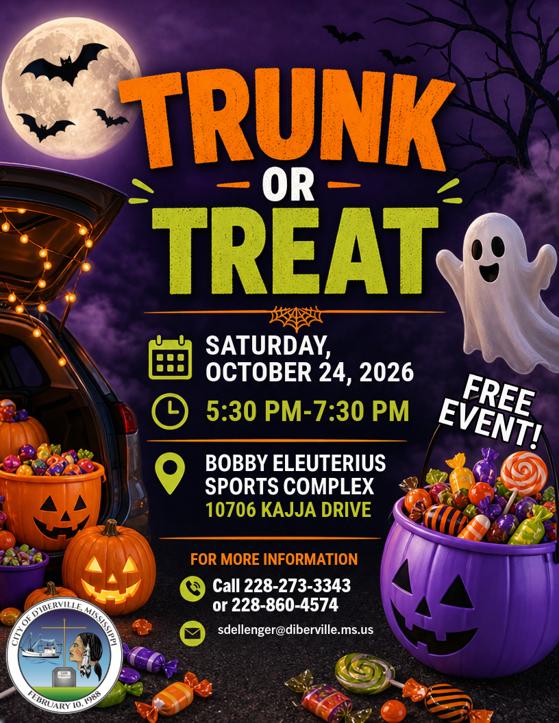 City of D'Iberville Trunk or Treat! 🎃