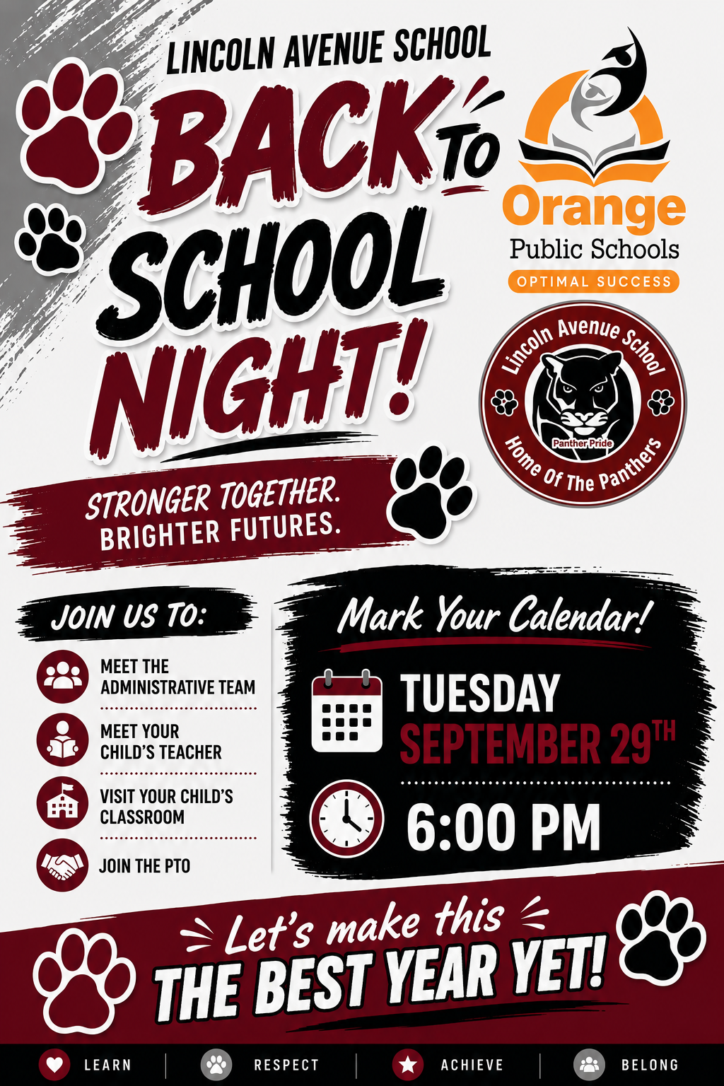 Lincoln Avenue School - Back to School Night - September 29, 2026