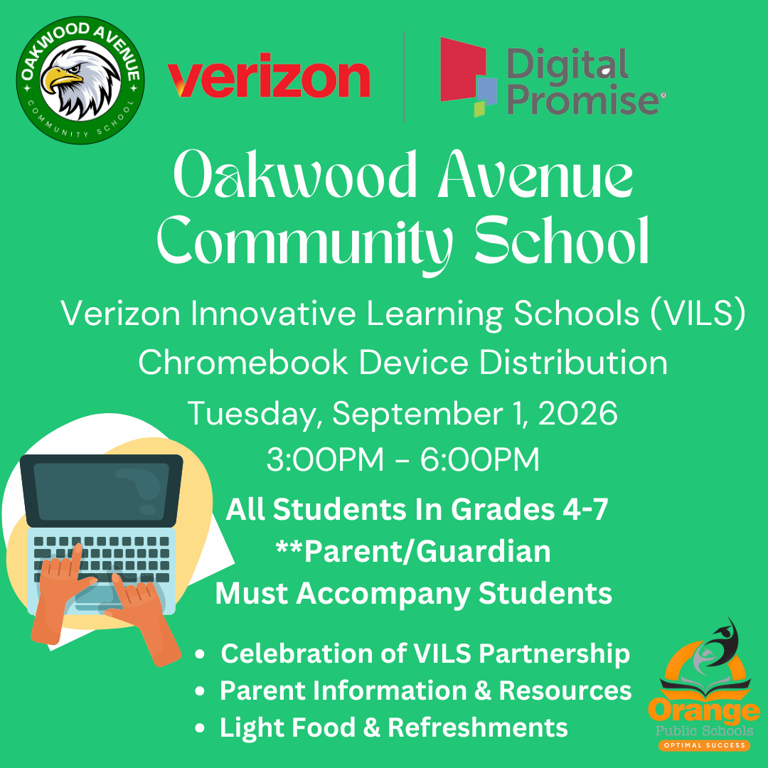 Oakwood Verizon Innovative Learning Schools Chromebook Distribution (Grades 4-7 only) – Updated September 1, 2026