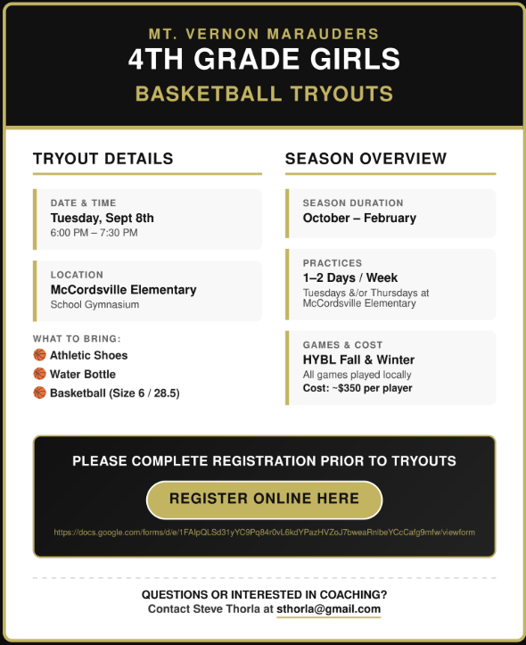 Girls Basketball Flyer