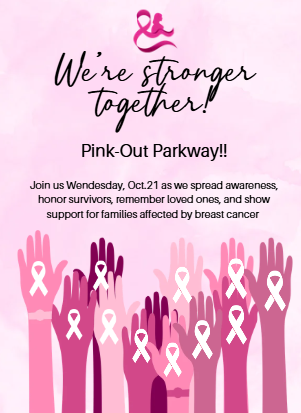 Pink Out Parkway Oct. 21st!!