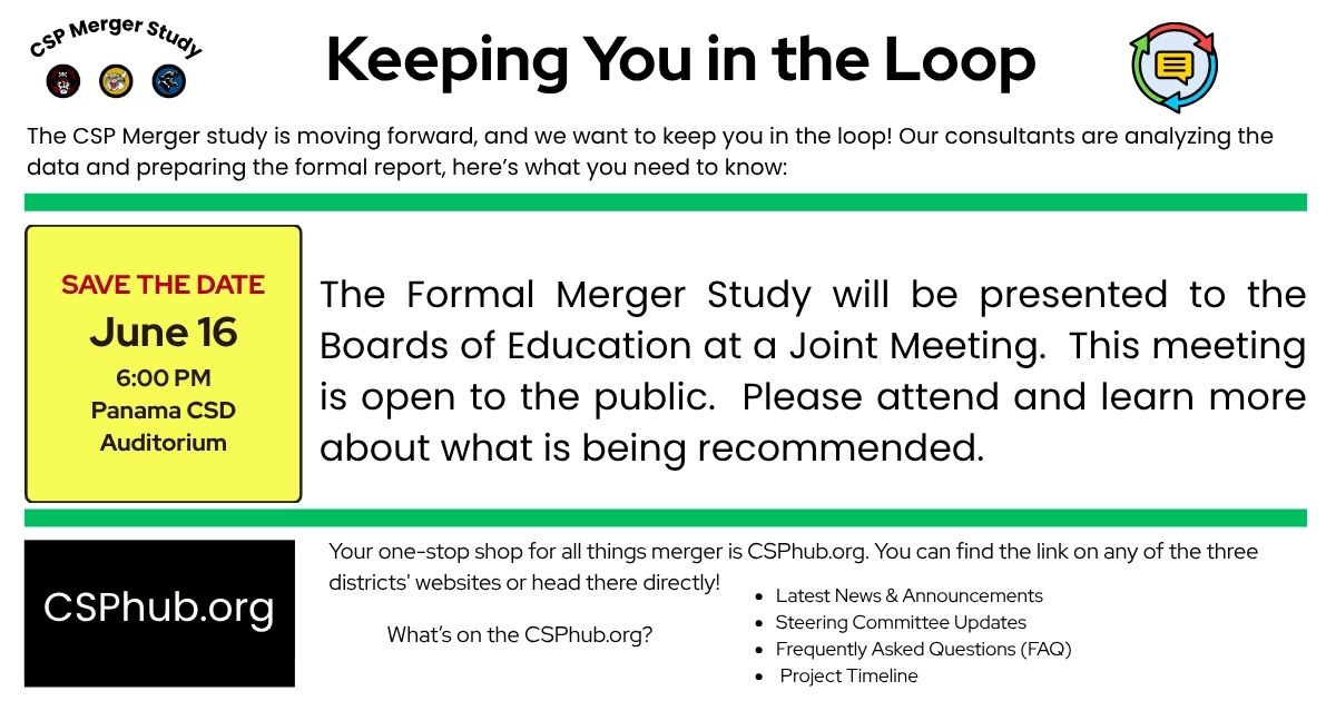 CSP Merger Study: Keeping You in the Loop!