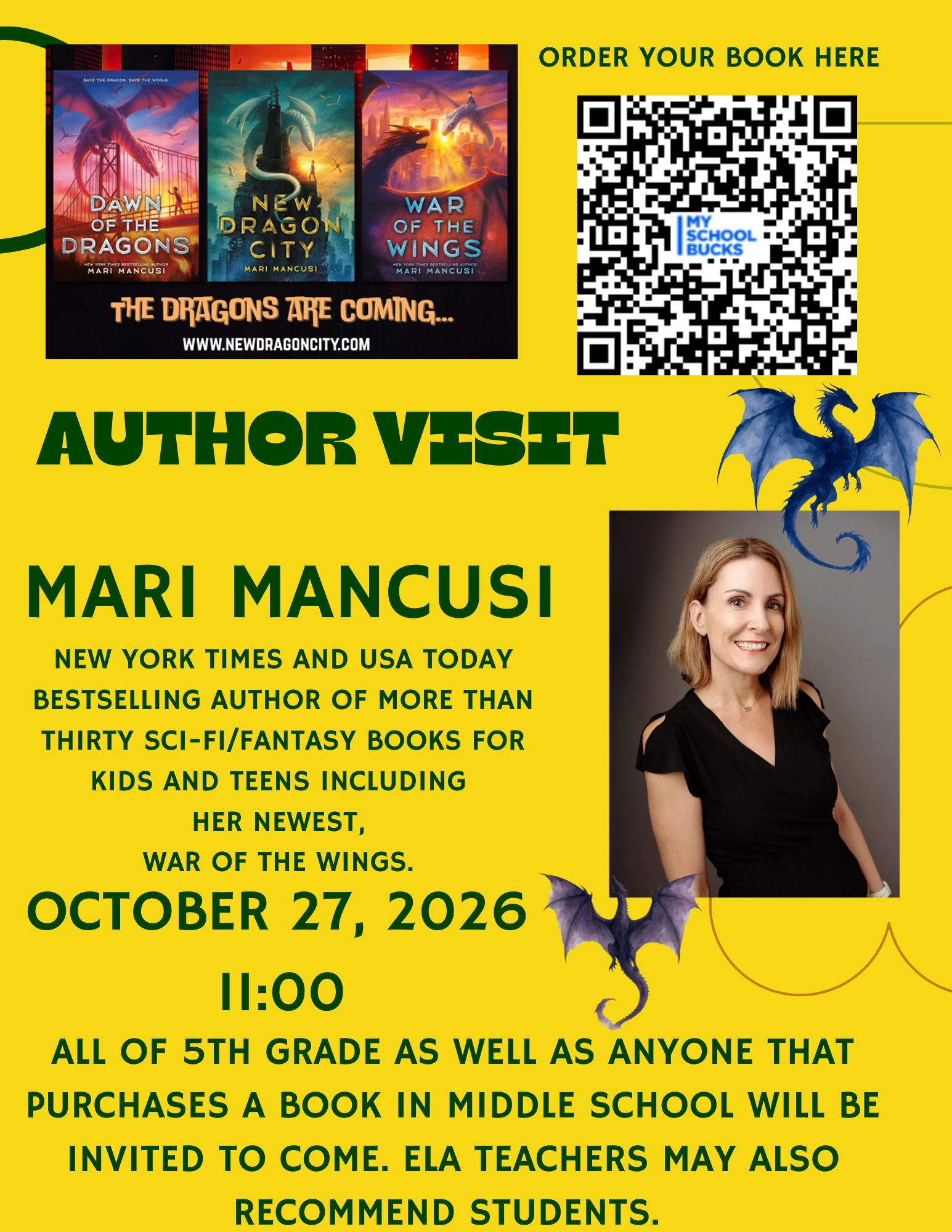 Mari Mancusi Author Visit-10/27