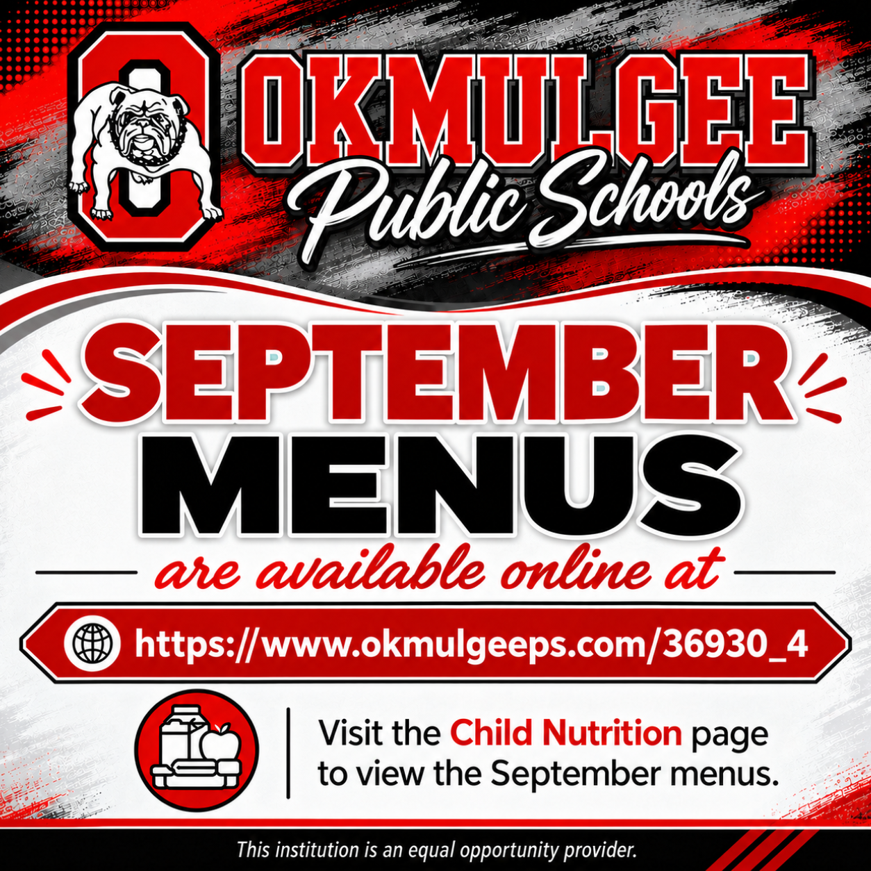 September Menus - Available Online