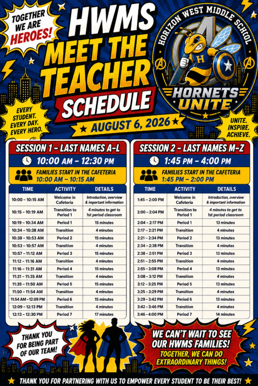 Meet the Teacher Reminder/Agenda