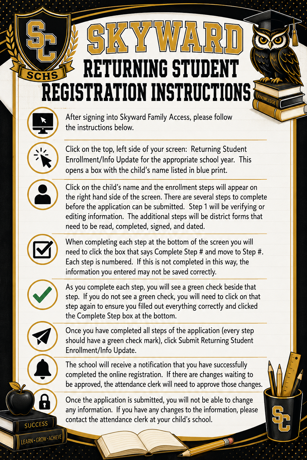 Skyward-Returning Student Registration Instructions