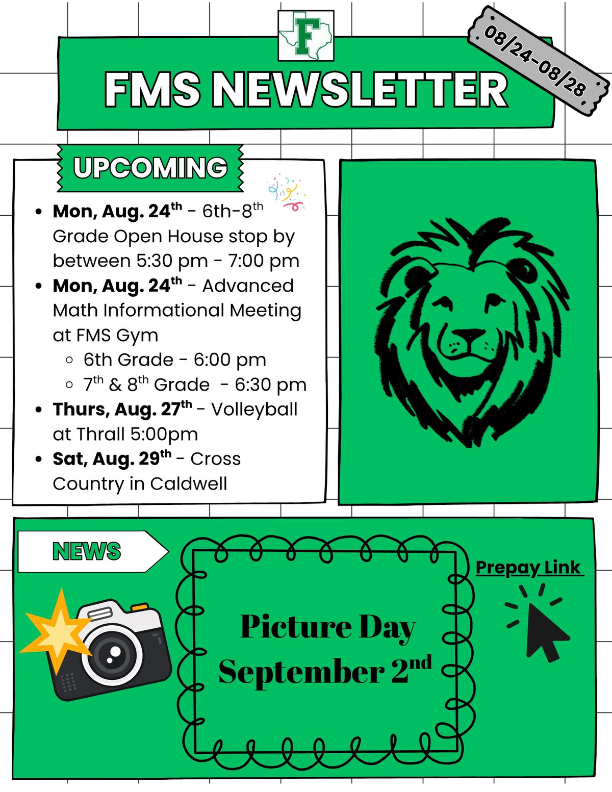 FMS Newsletter Week of 08/24