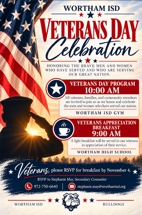Veterans Day Celebration-Wednesday, November 11th