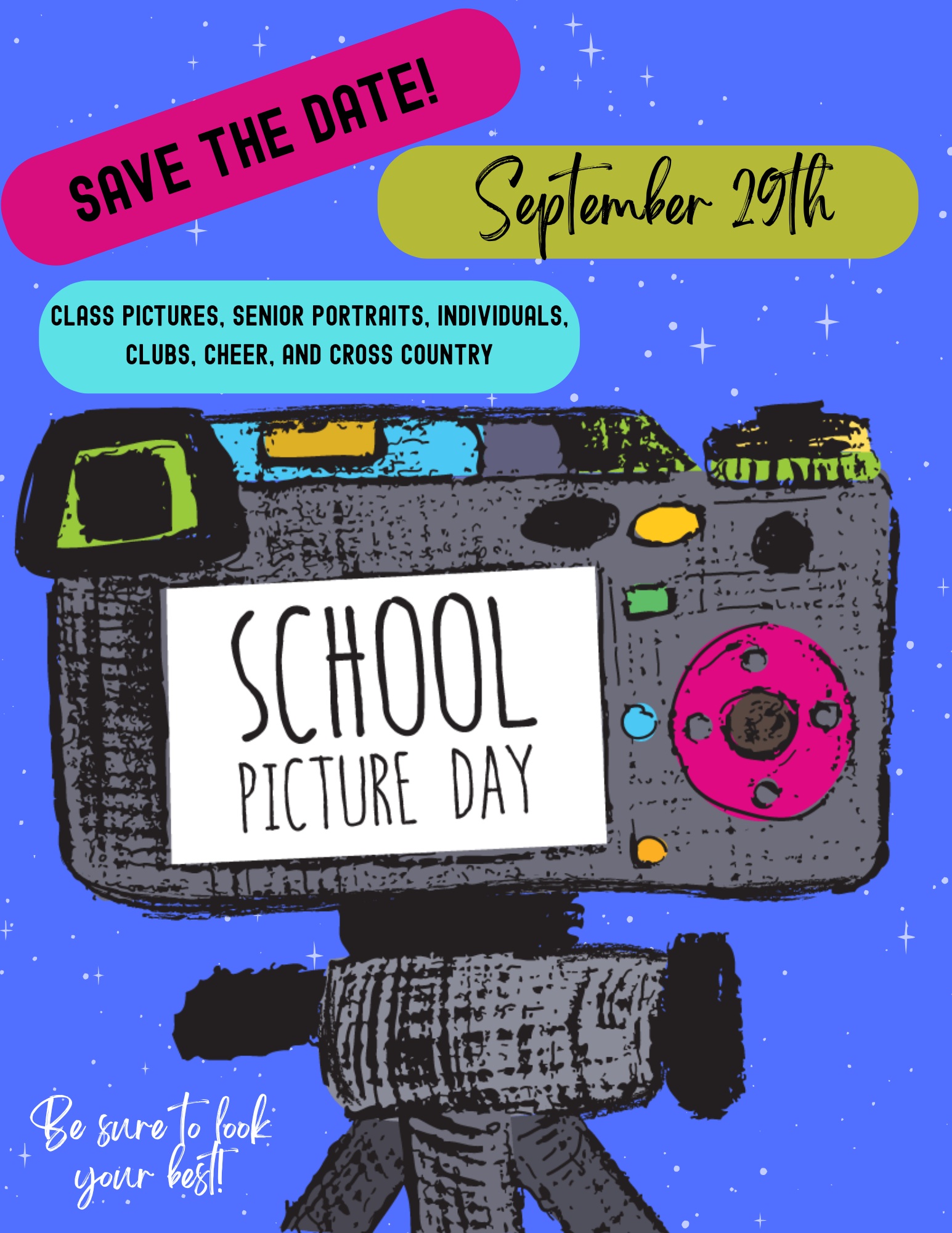 Picture Day Tuesday, September 29th
