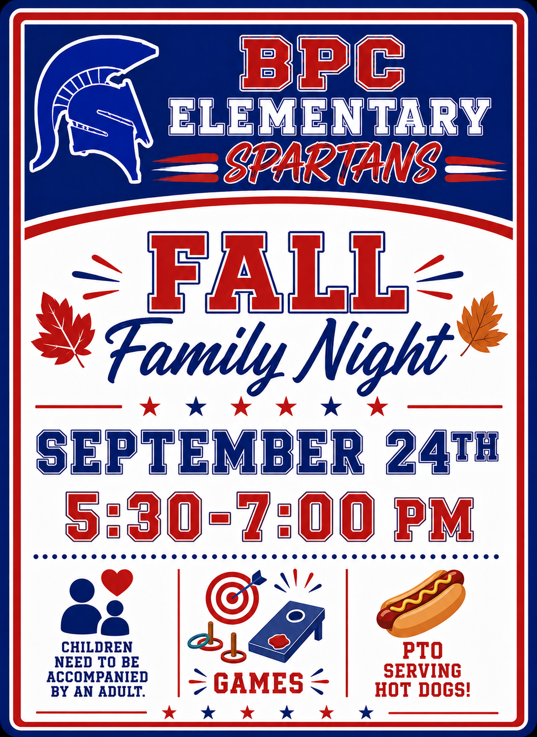 Fall Family Night September 24th