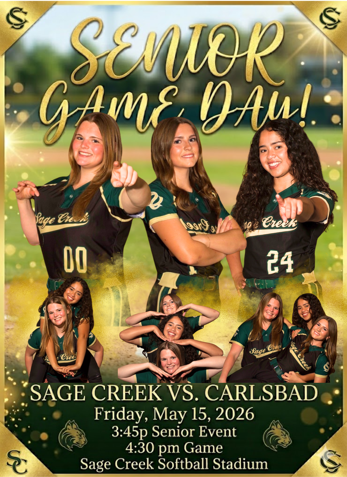Softball Senior Game Day Today!!