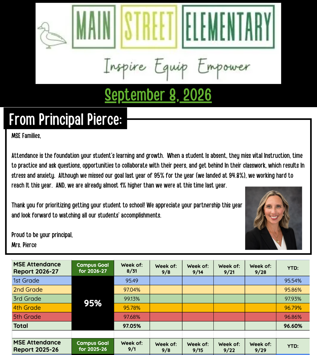 MSE Newsletter - Week of September 8th