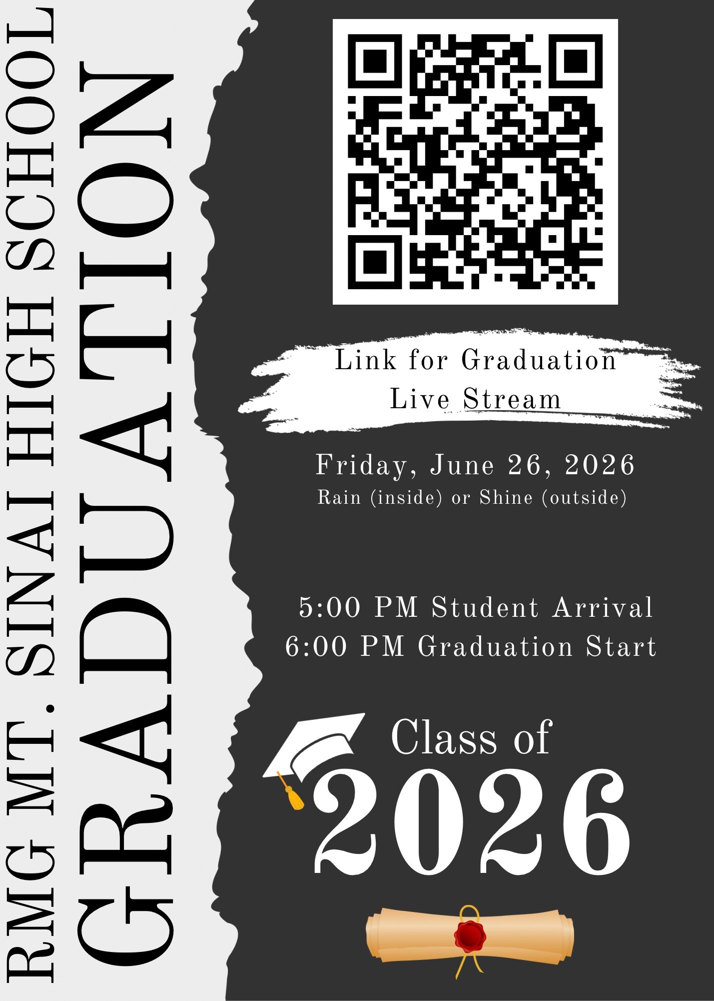 Class of 2026 Commencement Ceremony - Livestream QR code  