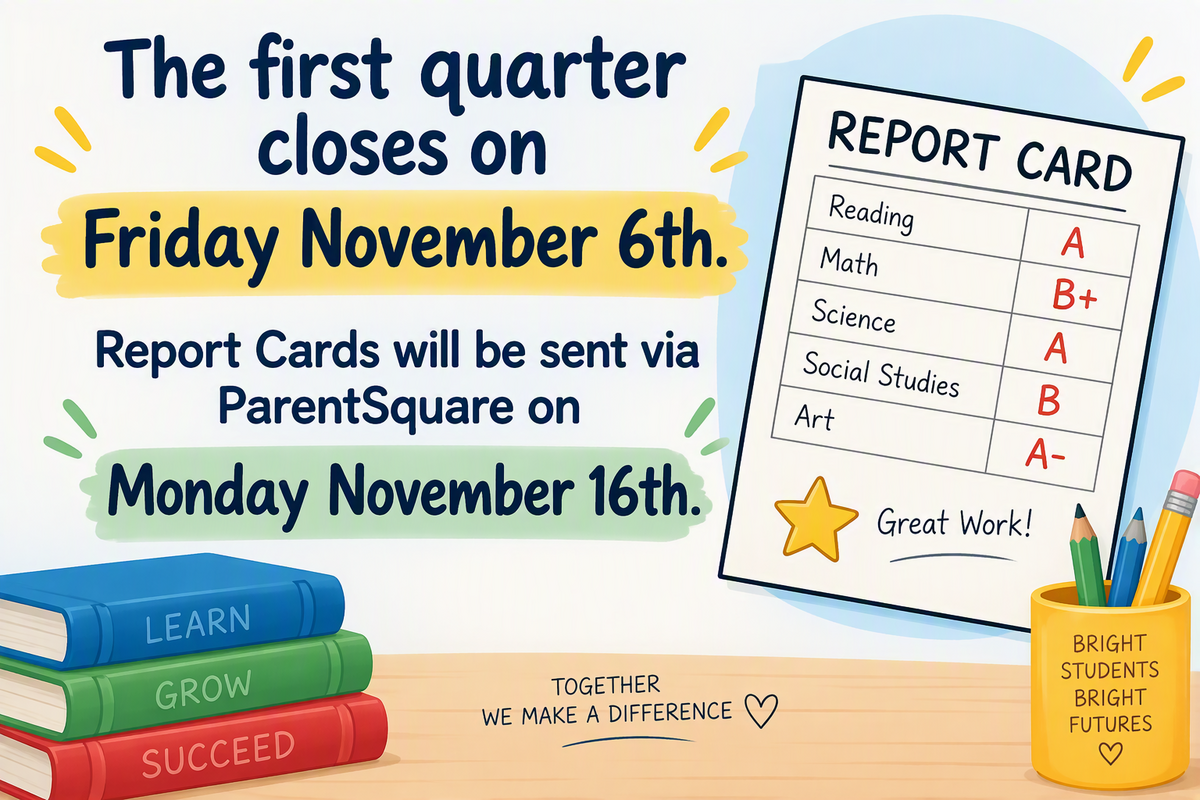 1st Quarter Closes November 6th