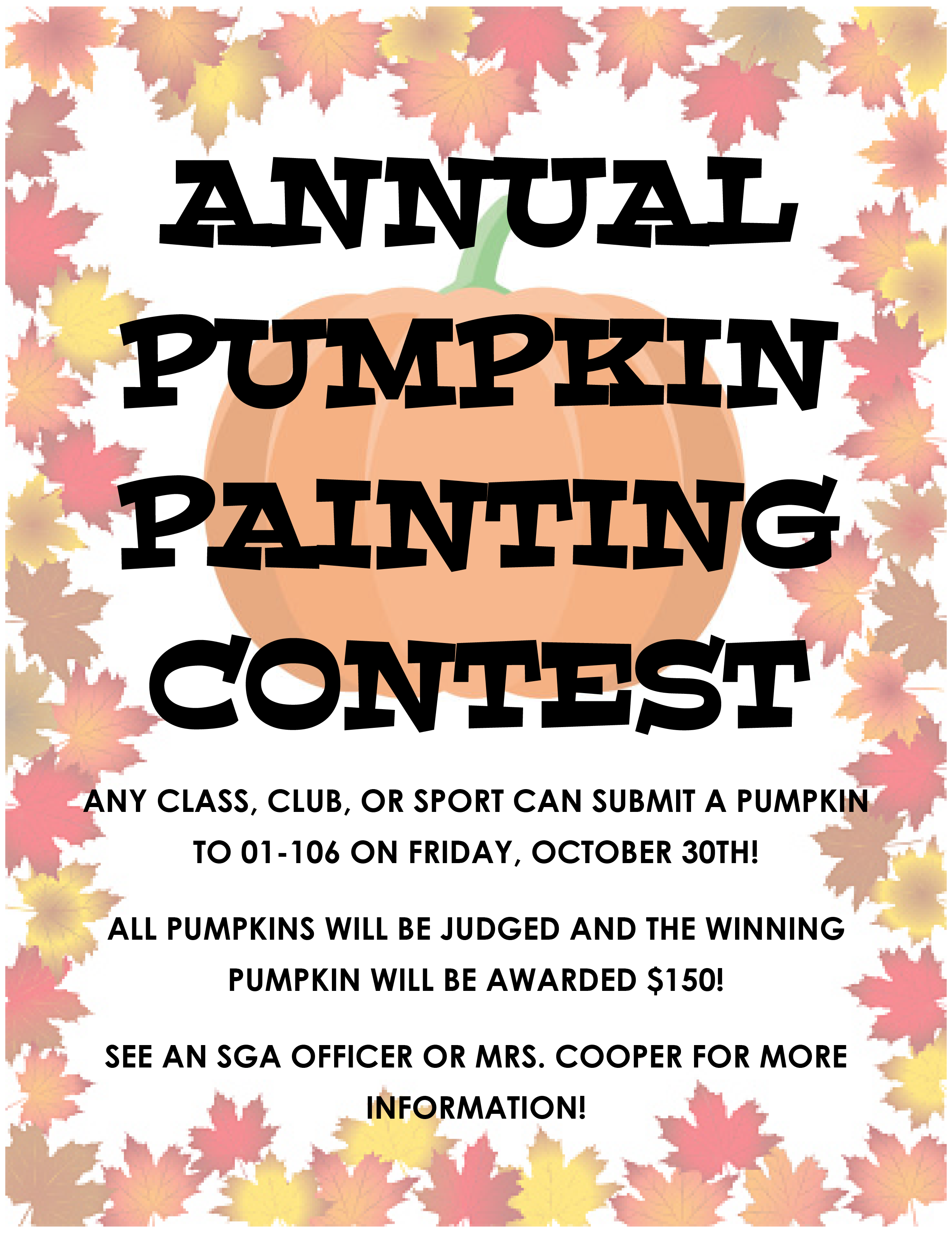 Pumpkin Painting Contest